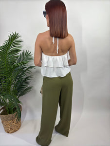 Double Waist Wide Pants