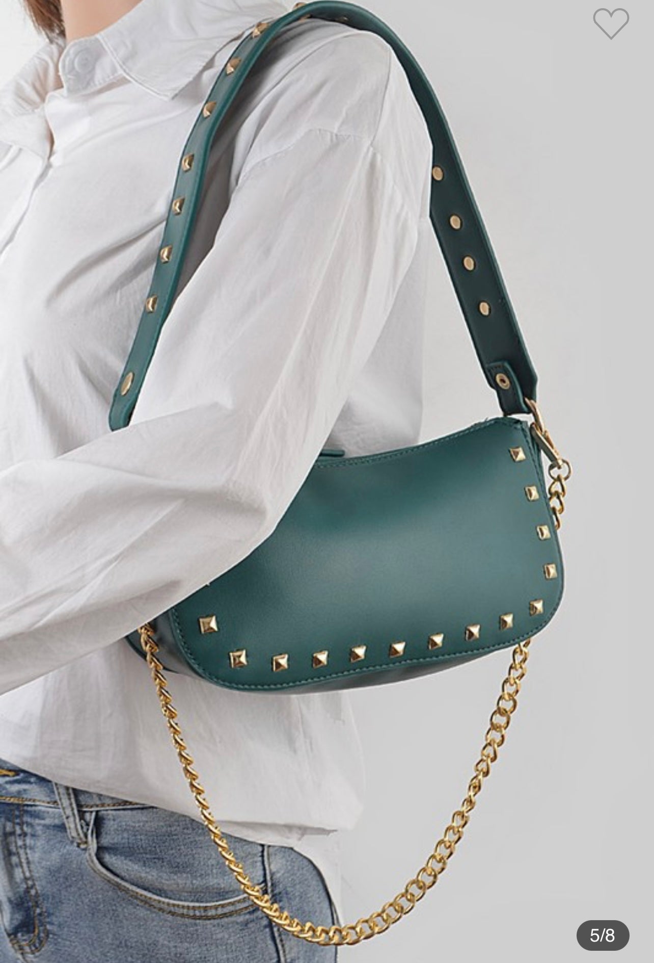 Studded Chain Shoulder Bag