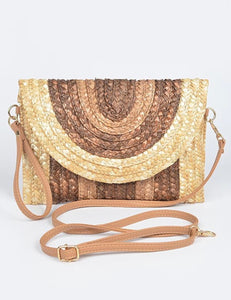 Straw Colorful Envelope Clutch
