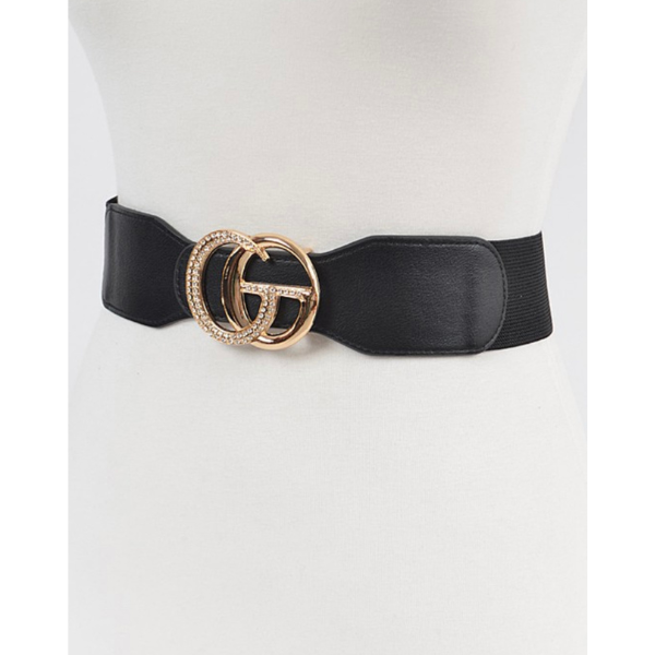 Rhinestone Buckle Elastic Belt