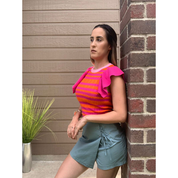 Colorful Ruffles Top