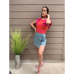 Colorful Ruffles Top