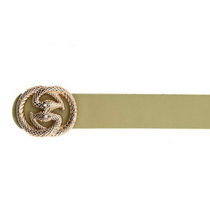 Snake Buckle Accent Fashion Belt