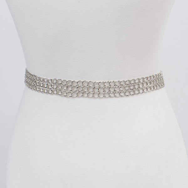 Square Chain Belt Rhinestone