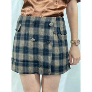 Plaid Printed Skort