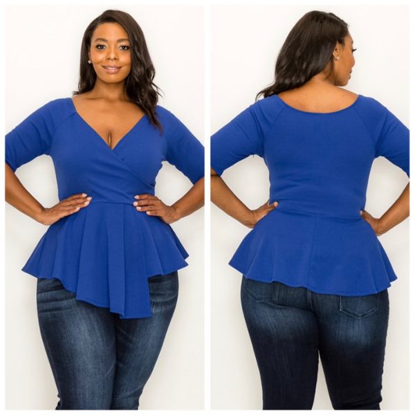 Junior Plus Peplum Top